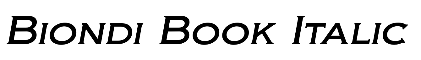 Biondi Book Italic